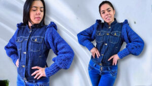 DIY Crochet Sleeves for Denim Jacket Pattern Easy Upcycle Idea