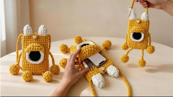 Crochet Big-Eyed Monster Bag Pattern for Fashion Appeal