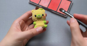 Crochet Lemon Pig Keychain Amigurumi Pattern with Citrus Theme