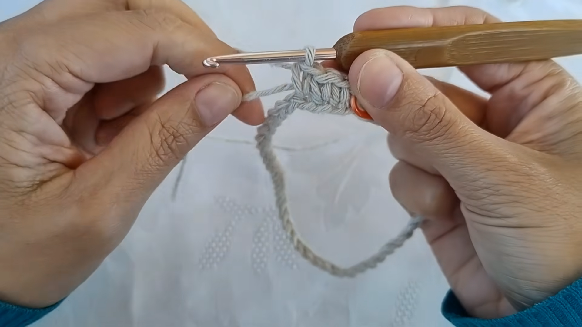 Crochet Dishtowel Holder Pattern with Button Closure