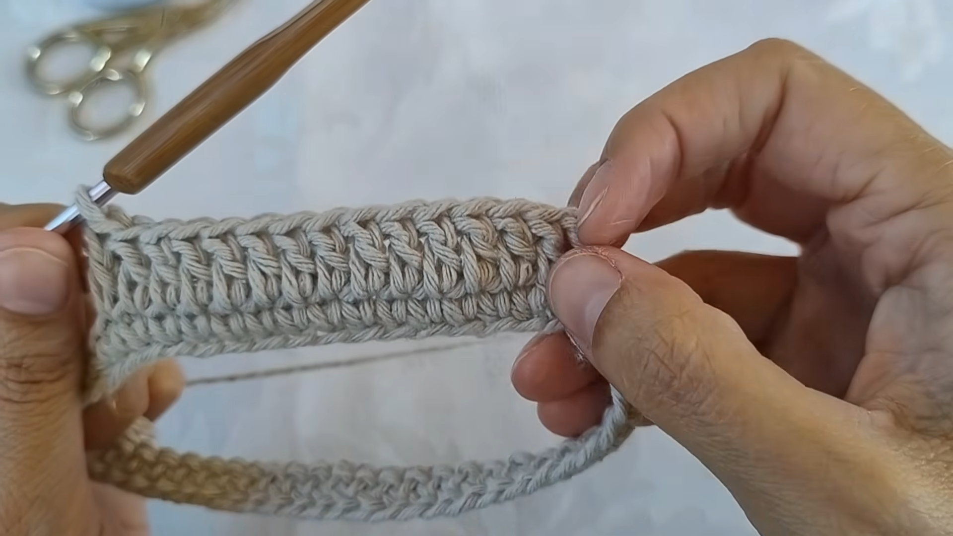 Crochet Dishtowel Holder Pattern with Button Closure