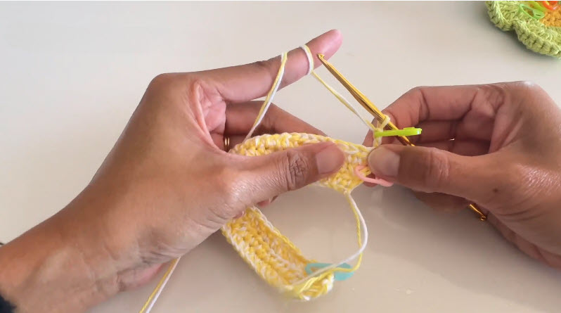 Working the First Rows of the Strap