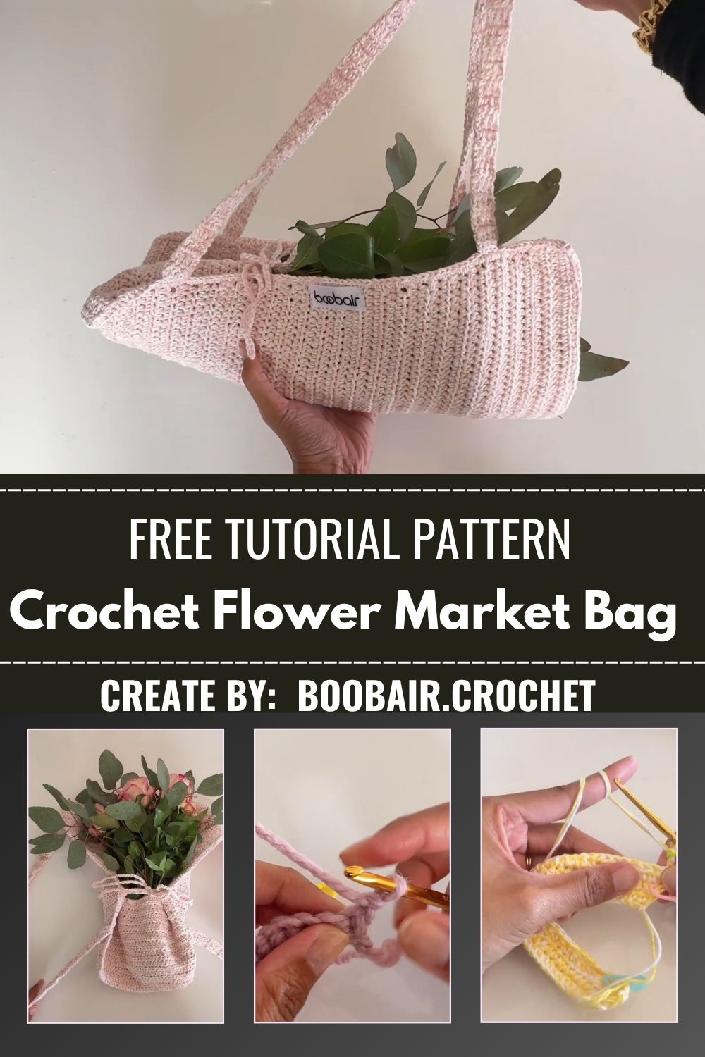 Charming Crochet Flower Market Bag Pattern for casual days