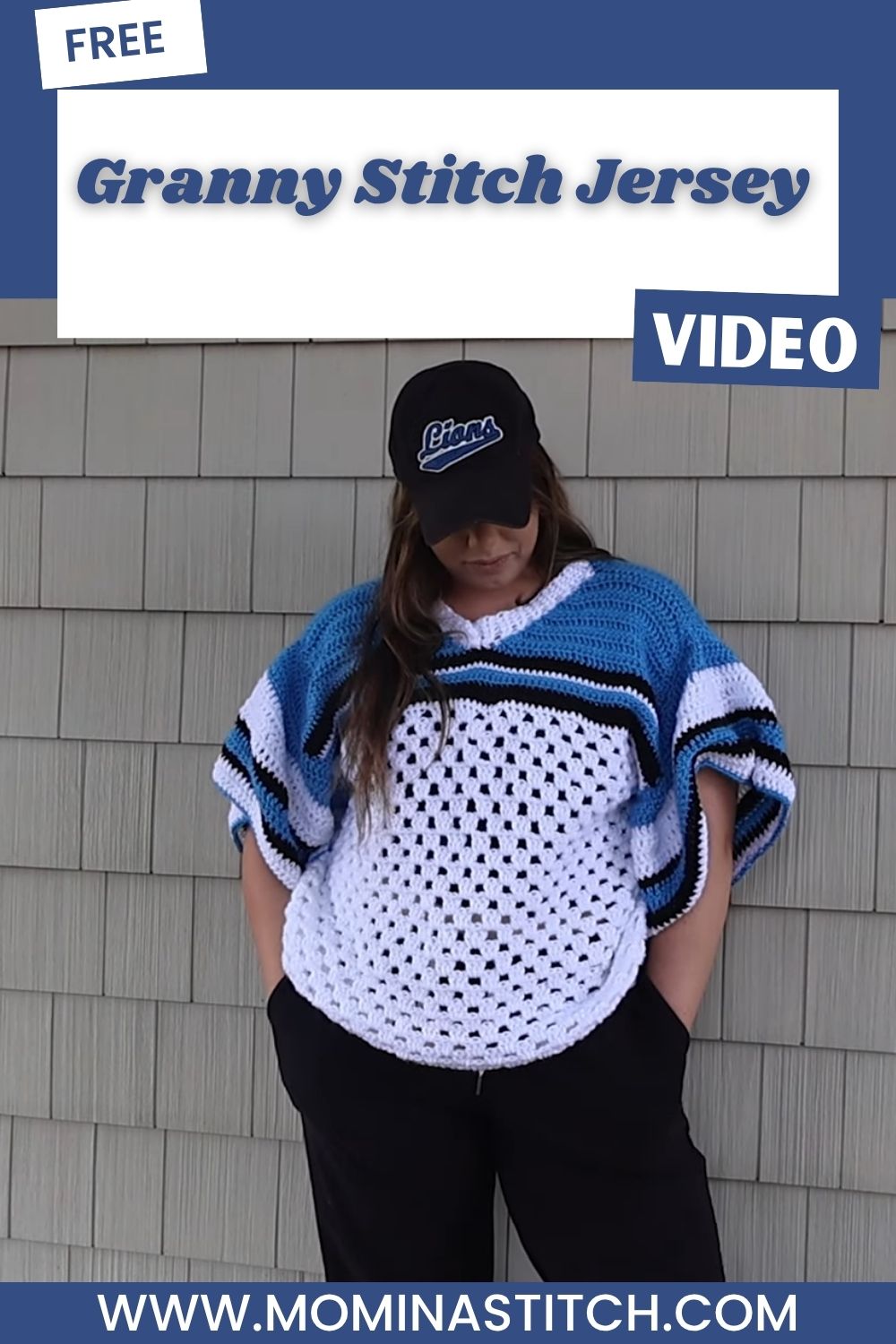Crochet Granny Stitch Jersey Pattern with Classic Team Style