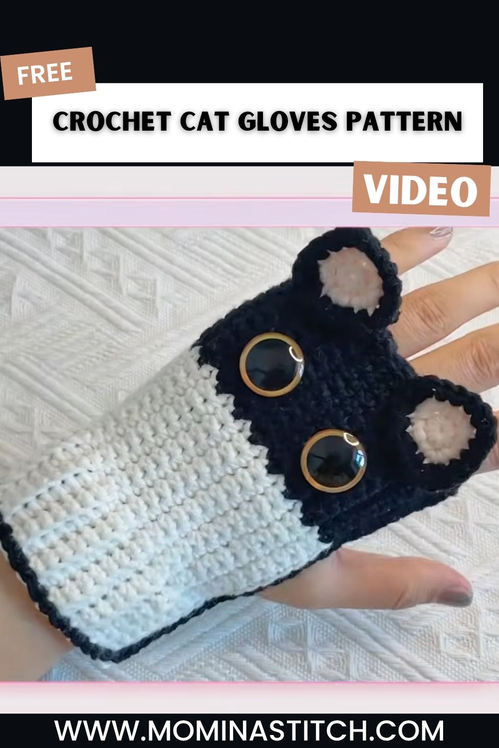 Free Crochet Cat Gloves Pattern for Cat Lovers