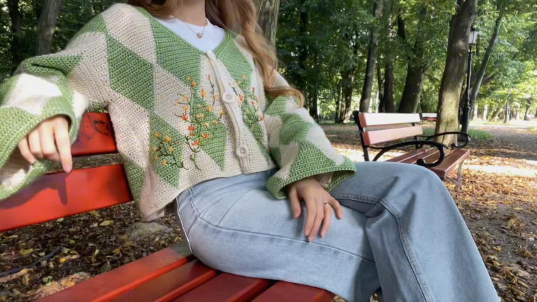 Free Crochet Diamond Cardigan Pattern for Beginners