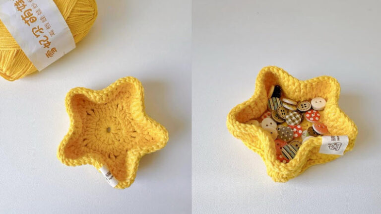 Charming Crochet Star Basket Pattern for Beginner Guide (2)