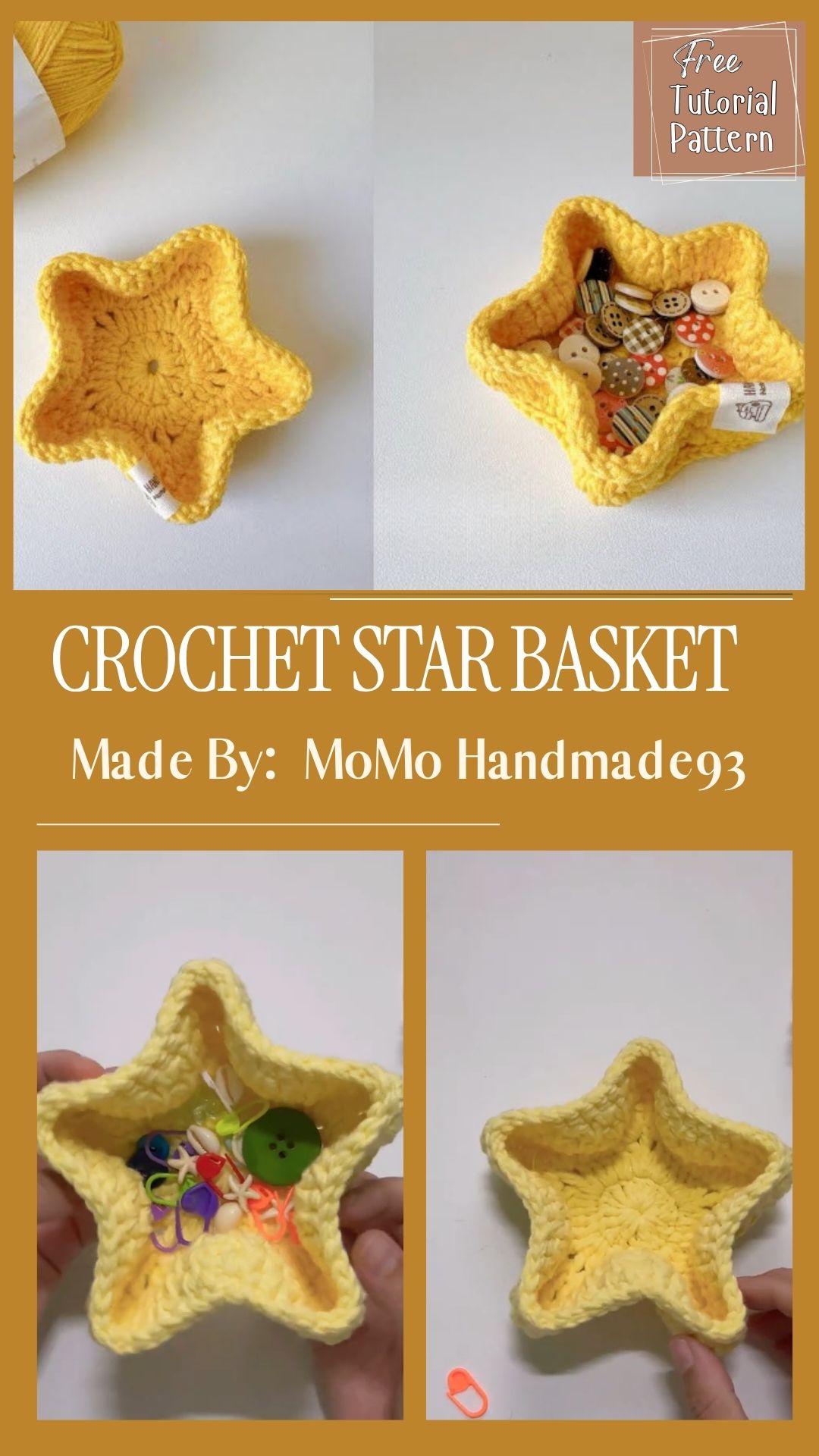 Charming Crochet Star Basket Pattern for Beginner Guide