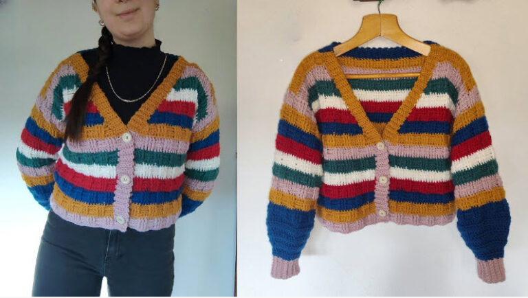Crochet Basket Stitch Cardigan Pattern for Graceful Wear