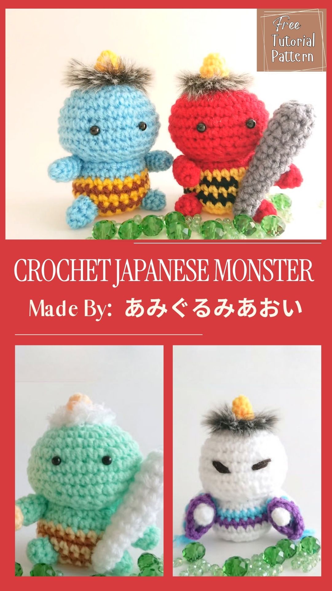 Crochet Japanese Monster Amigurumi Pattern for All Levels