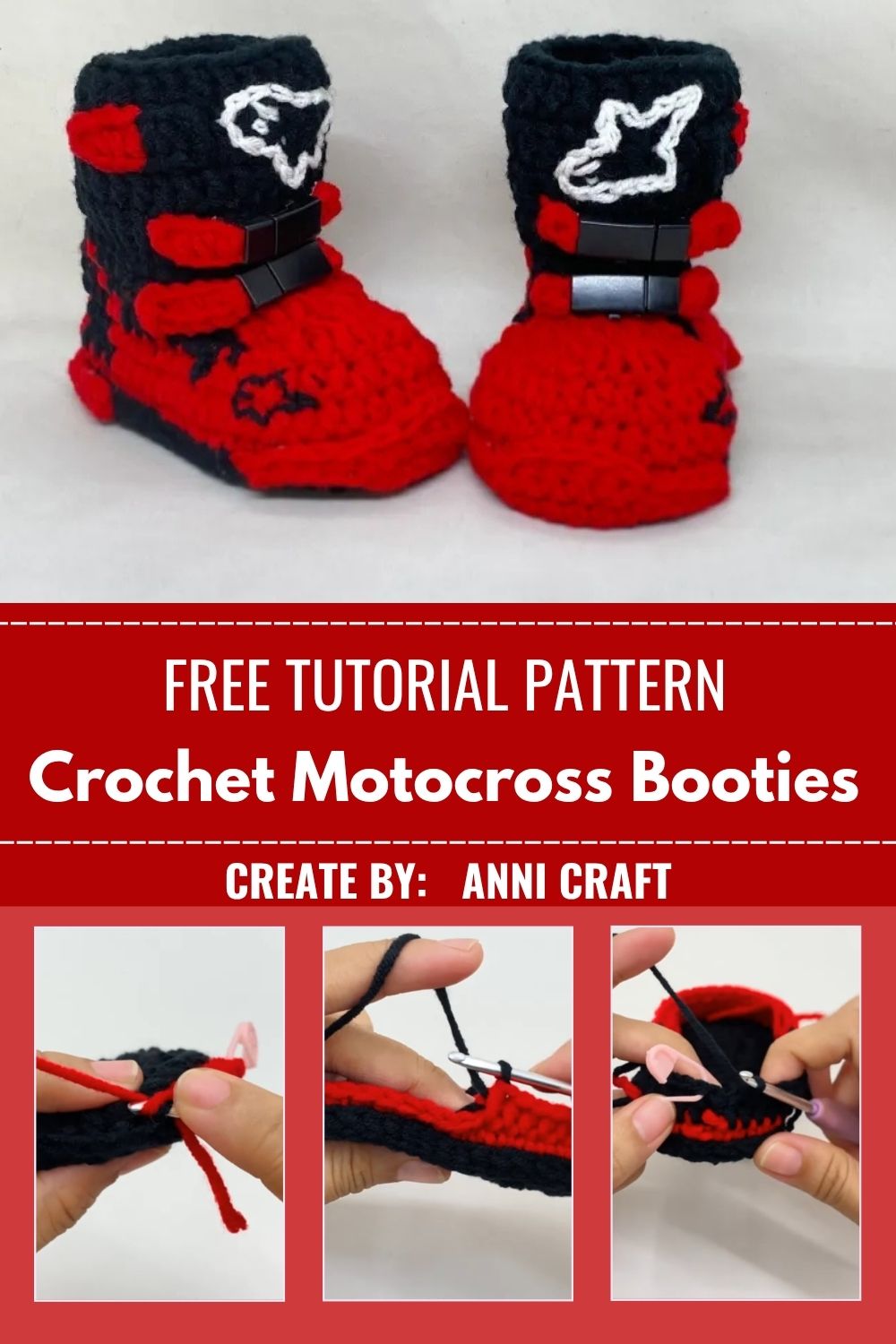 Crochet Motocross Booties Pattern For Holiday Season