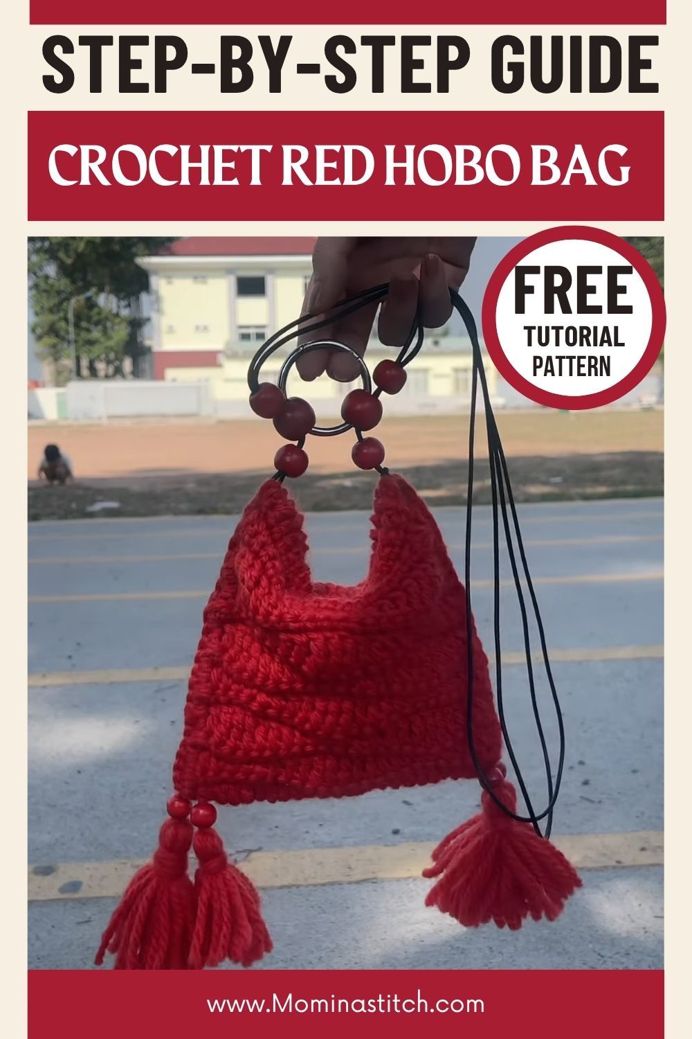 Crochet Red Hobo Bag Pattern for Special Outfits