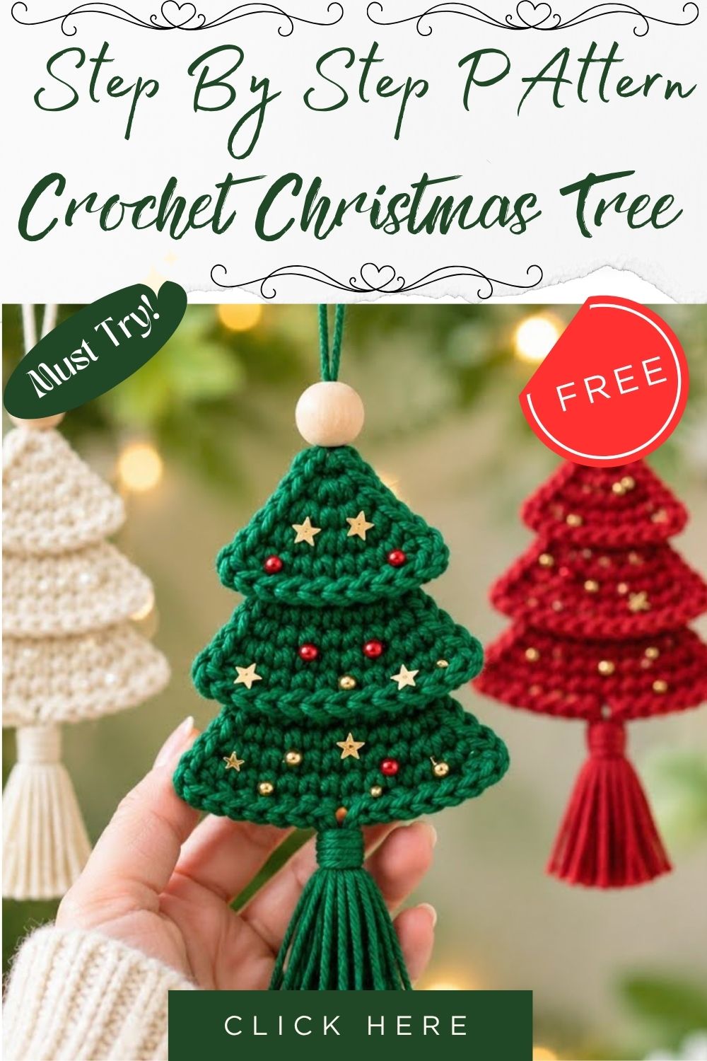 Easy Crochet Christmas Tree Ornament Pattern With Stylish Comfort