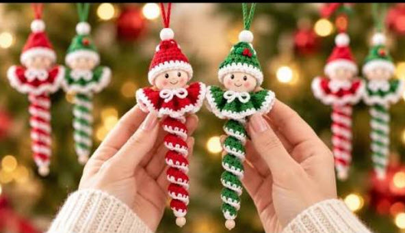 Easy Crochet Santa Spiral Elf Ornament Pattern Fun Holiday