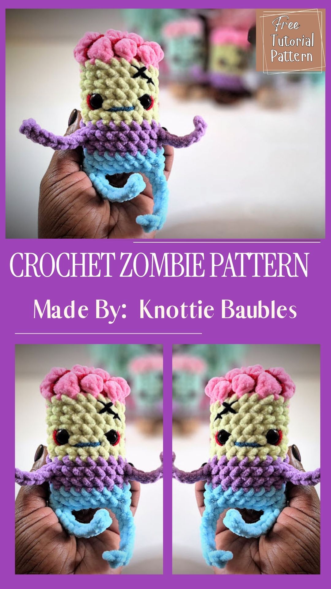 Free Crochet Zombie Amigurumi Pattern for a Spooky