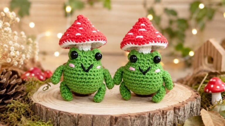 Fun Crochet Frog Fly Agaric Mushroom Amigurumi Pattern