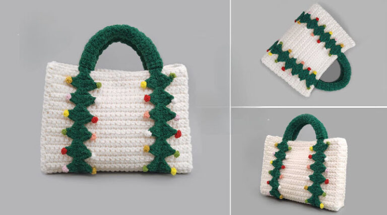 Make Crochet Christmas Tree Tote Bag Patetrn for Market Days (2)