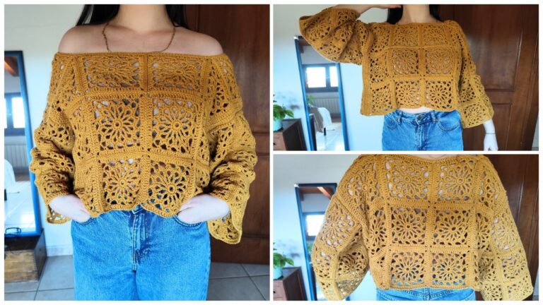 Free Crochet Granny Square Top Pattern for Cozy Style